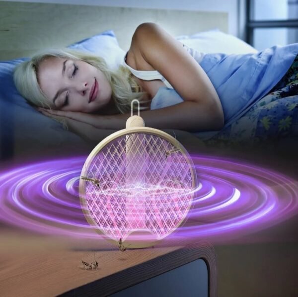 Raqueta Mata mosquitos Recargable por USB Malla Plegable