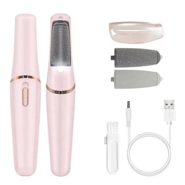 Nuevo removedor eléctrico de callos para pies, herramienta recargable para quitar callos con 2 rodillos, 2 velocidades y luz LED para una experiencia de pedicura de spa en casa, elimina la piel seca para pies más suaves