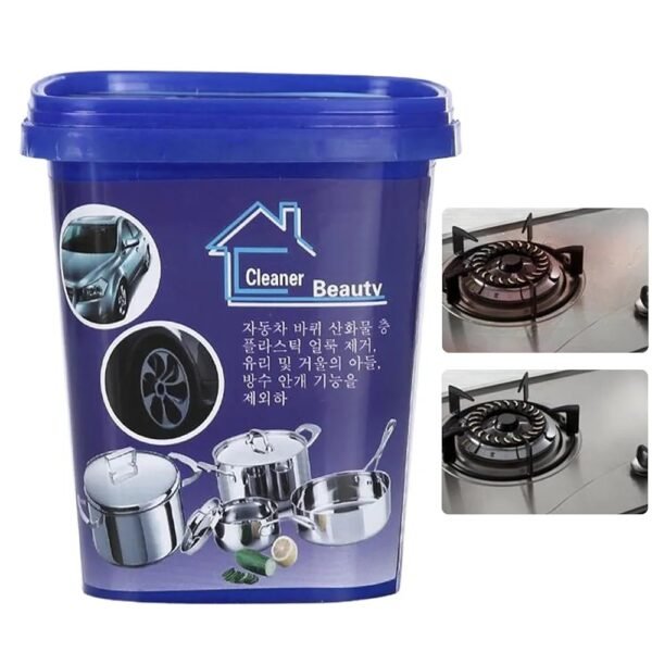 Crema Limpiadora Para Acero Inoxidable - Pasta Multiusos Para Limpieza De Ollas De Acero En Cocina - Potente Desengrasante Eficaz 500 Gramos Para Hornos Sartenes Y Eliminación De Grasa En Hogar