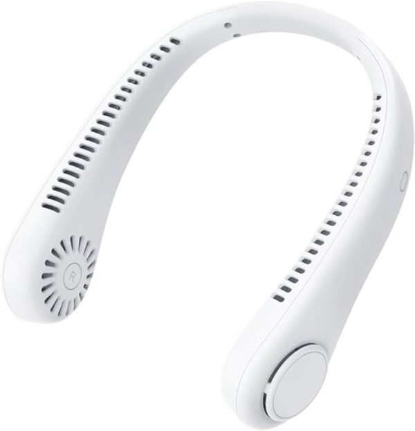 Ventilador de Cuello Portátil, 3 Velocidades, Recargable