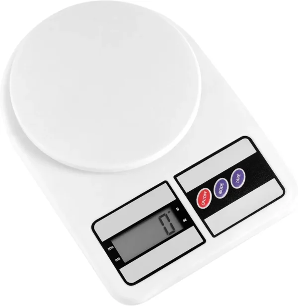 Báscula Gramera de Cocina Digital con Pilas Incluidas - Balanza de Precisión 10kg/1g con Pantalla Digital y Función de Tara para Alimentos